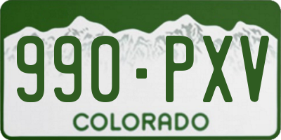 CO license plate 990PXV