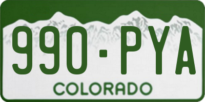 CO license plate 990PYA