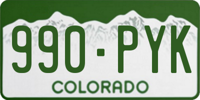 CO license plate 990PYK