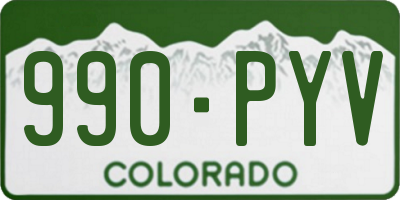 CO license plate 990PYV
