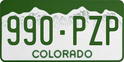 CO license plate 990PZP
