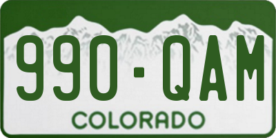 CO license plate 990QAM