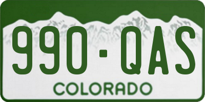 CO license plate 990QAS