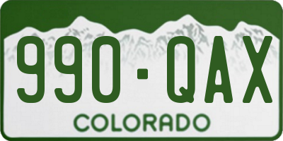 CO license plate 990QAX