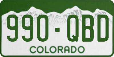 CO license plate 990QBD