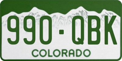 CO license plate 990QBK