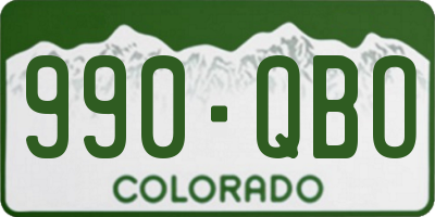 CO license plate 990QBO