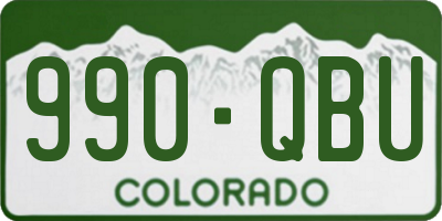 CO license plate 990QBU