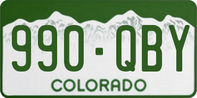 CO license plate 990QBY
