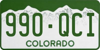 CO license plate 990QCI