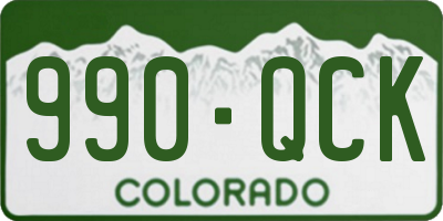 CO license plate 990QCK