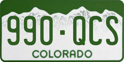CO license plate 990QCS