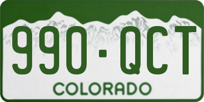 CO license plate 990QCT