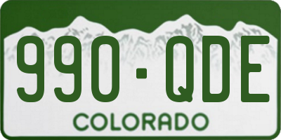 CO license plate 990QDE