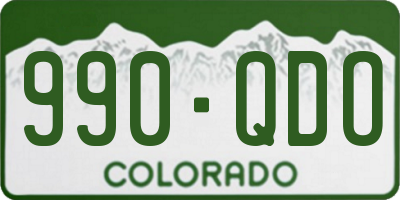CO license plate 990QDO