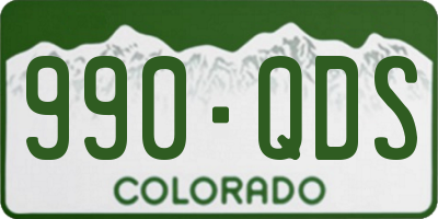 CO license plate 990QDS