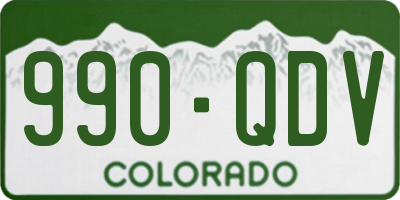 CO license plate 990QDV