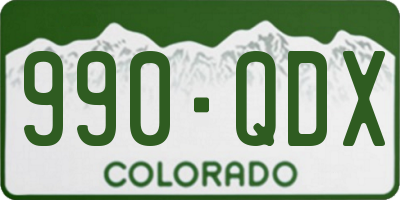 CO license plate 990QDX