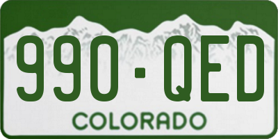 CO license plate 990QED