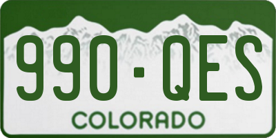 CO license plate 990QES