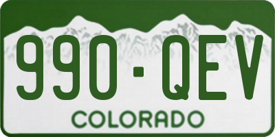 CO license plate 990QEV