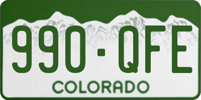 CO license plate 990QFE
