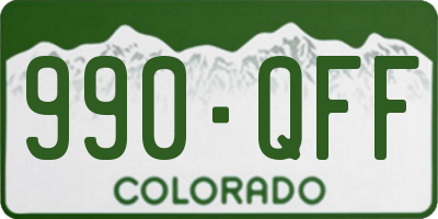 CO license plate 990QFF