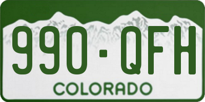 CO license plate 990QFH