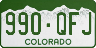 CO license plate 990QFJ