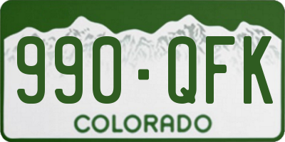 CO license plate 990QFK