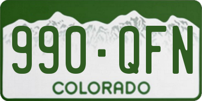 CO license plate 990QFN
