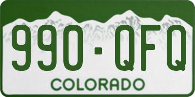 CO license plate 990QFQ