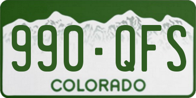 CO license plate 990QFS