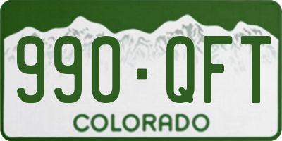 CO license plate 990QFT
