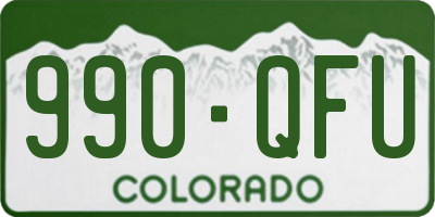 CO license plate 990QFU