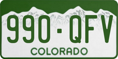 CO license plate 990QFV