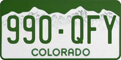 CO license plate 990QFY