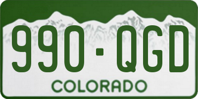 CO license plate 990QGD