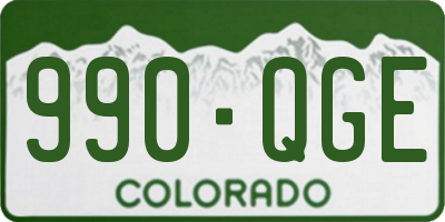 CO license plate 990QGE