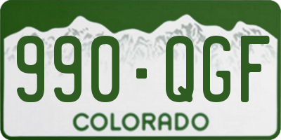 CO license plate 990QGF