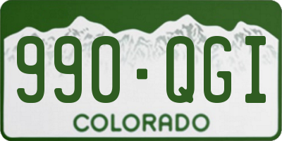 CO license plate 990QGI