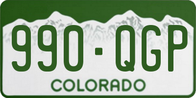 CO license plate 990QGP