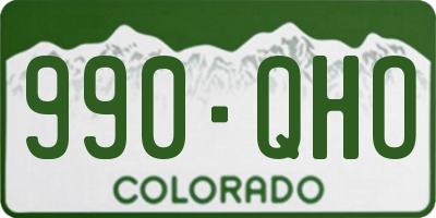 CO license plate 990QHO