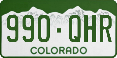 CO license plate 990QHR
