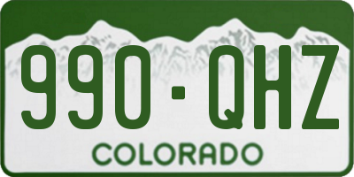 CO license plate 990QHZ