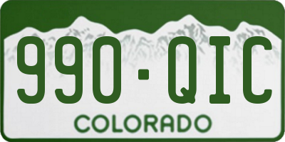 CO license plate 990QIC