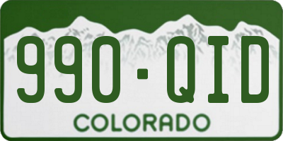 CO license plate 990QID