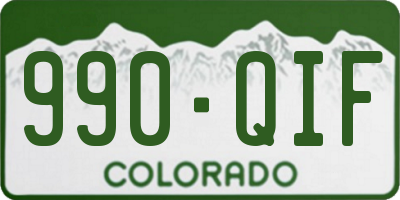 CO license plate 990QIF