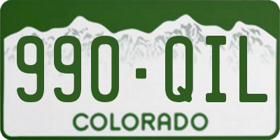 CO license plate 990QIL