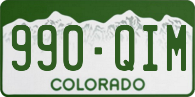 CO license plate 990QIM